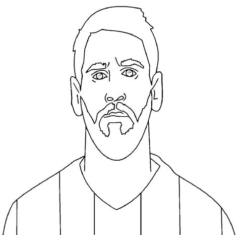 Messi Coloring Pages Sketch Coloring Page