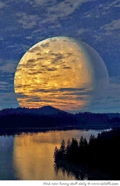 Moonrise Reflection On The Water Beautiful Moon Nature Pictures