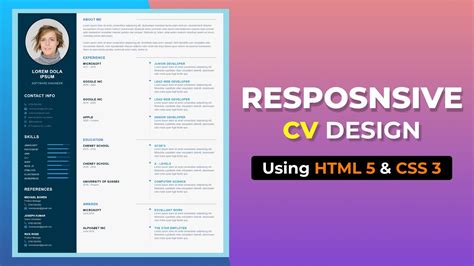 How To Create Responsive Resume Using Html Css Bootstrap My Xxx Hot Girl