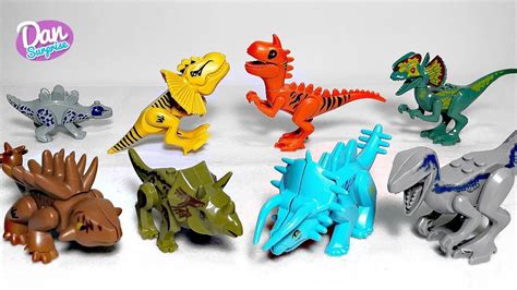 8 New Lego Bootlegs Jurassic World Dinosaur Carnotaurus Stegoceratops Blue Youtube