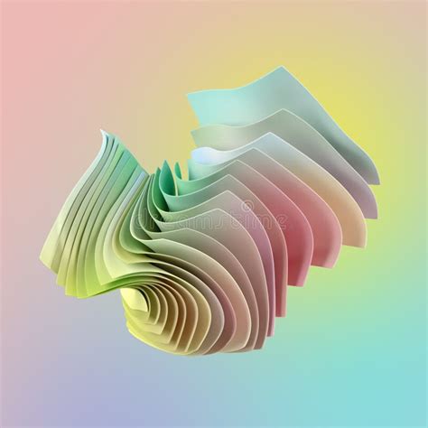 3d Render Abstract Minimal Background With Paper Sheets Fashion