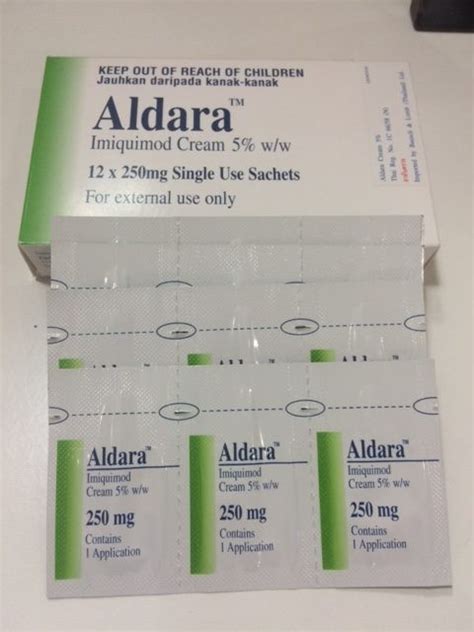 Aldara Imiquimod 5 Cream 250mg Hpv Beauty And Personal Care Bath