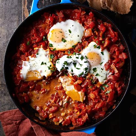 Shakshuka Eggs Poached In Spicy Tomato Sauce Sierratee Copy Me That