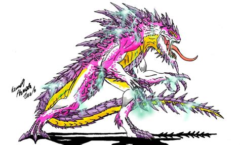 Neo Daikaiju Krystalak By Dino Master Monster Drawing Kaiju Monsters