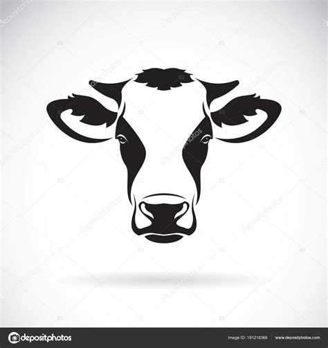 Vector Of A Cow Head Design On White Background Farm Animal Stock