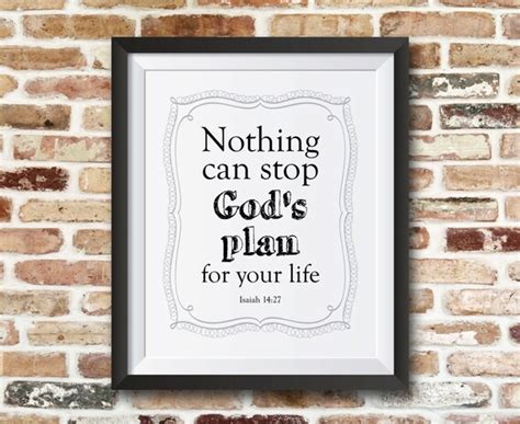 Nothing Can Stop God S Plan For Your Life Isaiah 14 27 Etsy