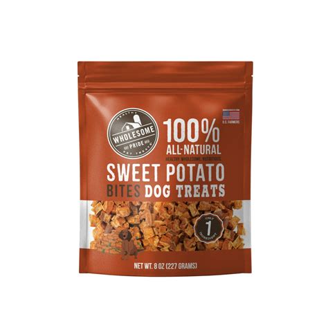 Wholesome Pride Sweet Potato Mini Bites Dehydrated Dog Treats 8 Oz Bag