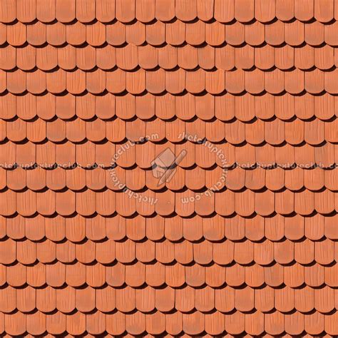 Shingle Clay Roof Tile Texture Seamless 03507