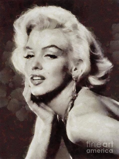 Marilyn Monroe Vintage Actress Painting By Esoterica Art Agency Fine 12240 Hot Sex Picture