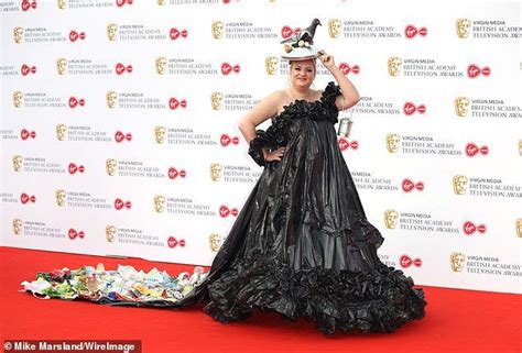 BAFTAs TV 2019 Comedian Daisy May Cooper Wears Dress Made Of RUBBISH