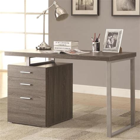 Shop Modern Design Home Office Weathered Grey Writing Computer Desk