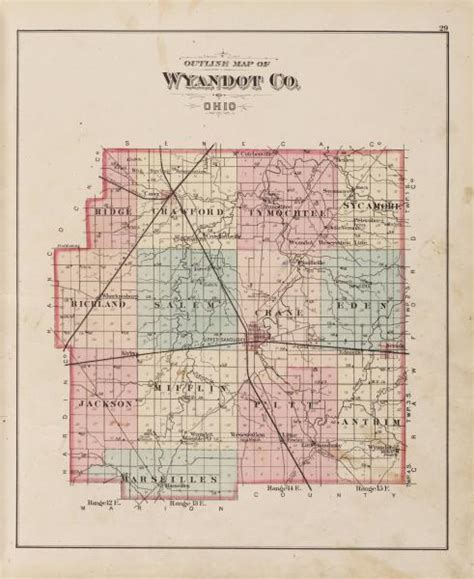 Wyandot County Ohio Map