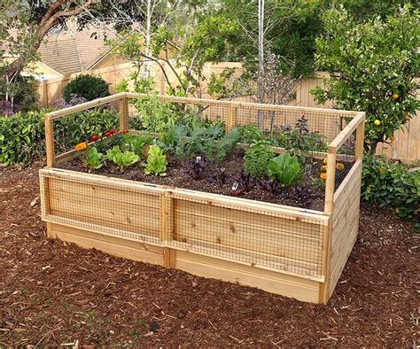 3 X 6 Raised Garden Bed With Hinged Fencing