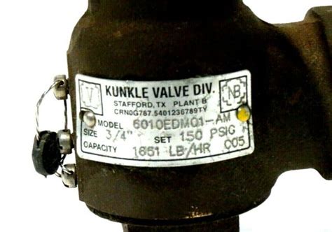 New Kunkle 6010edm01 Am Pressure Relief Valve 34 6010edm01am Sb