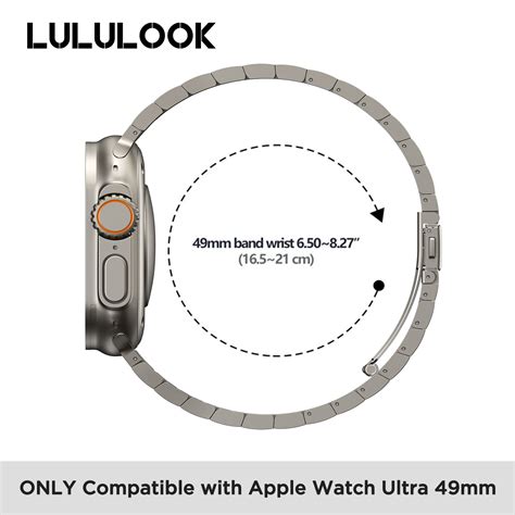 Lululook Titanium Link Bracelet Band For Apple Watch Ultra Lululook