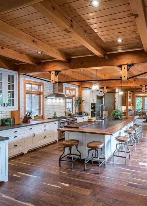 Warm Cozy Rustic Kitchen Designs For Your Cabin Rustic Kitchen