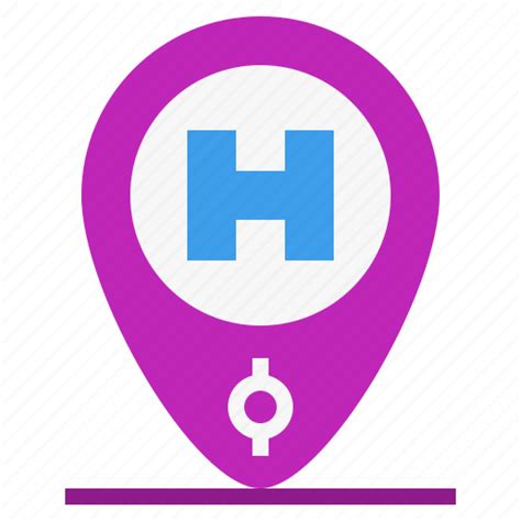 Gps Hospital Hostel Hotel Location Medical Pin Icon Download On