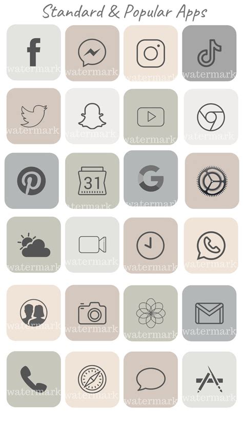 Custom app icons for ios 14 to perfect your home screen aesthetic! Minimalist iPhone app aesthetic icons. ios 14 update icons ...