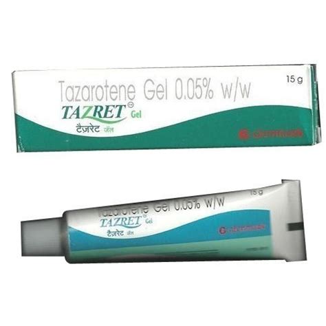 Gel like matrix with all three fiber types; Tazret 0.05% Gel, Packaging Size: 15 G, Packaging Type: Tube, Rs 170 /15g cream | ID: 19814754812