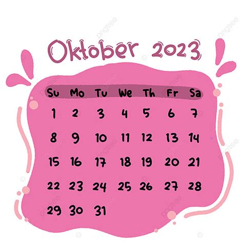 Colorful October 2023 Calendar Template Download On Pngtree