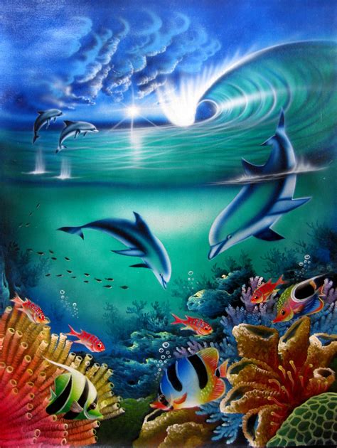 Seascapes Gallery Art For Sale Ocean And Dolphins Sealife Ocean Art