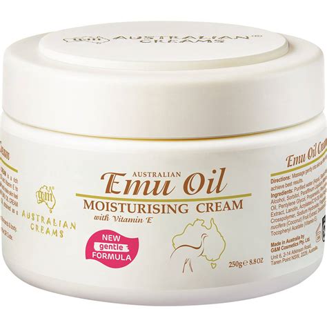 Australian Emu Oil Moisturising Cream With Vitamin E 250g Woolworths