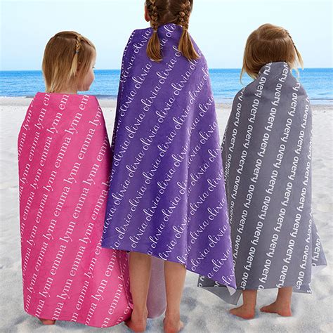 Playful Name Personalized 30x60 Kids Beach Towel Kids Beach Towels