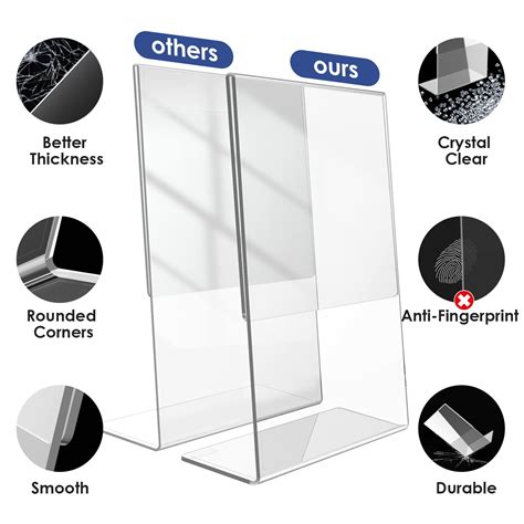 danoni clear acrylic sign holder 6pack 8 5x11 flyer document brochure display holder with