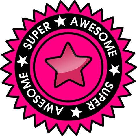 Clipart Super Awesome Badge Image 28489