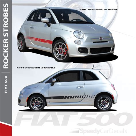 Fiat 500 Custom Side Stripe Graphics 3m Se5 Check 2012 2019 Premium