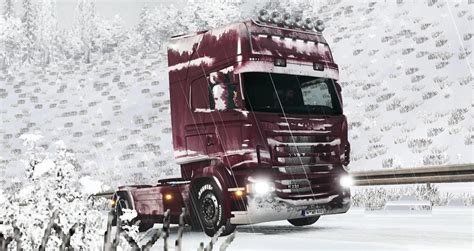 Snowy Skin For Scania Rjl Ets 2 Euro Truck Simulator 2 Mods