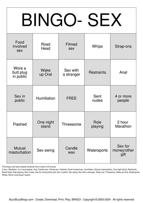 bingo sex bingo cards to download print and customize
