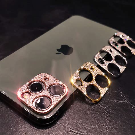 For Iphone 12 Pro Max11 Bling Diamond Metal Camera Lens Protector