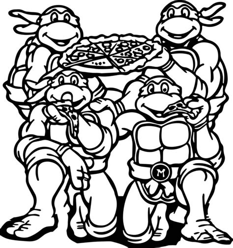 Donatello Eats Pizza Coloring Pages Ninja Turtles Coloring Pages My Xxx Hot Girl