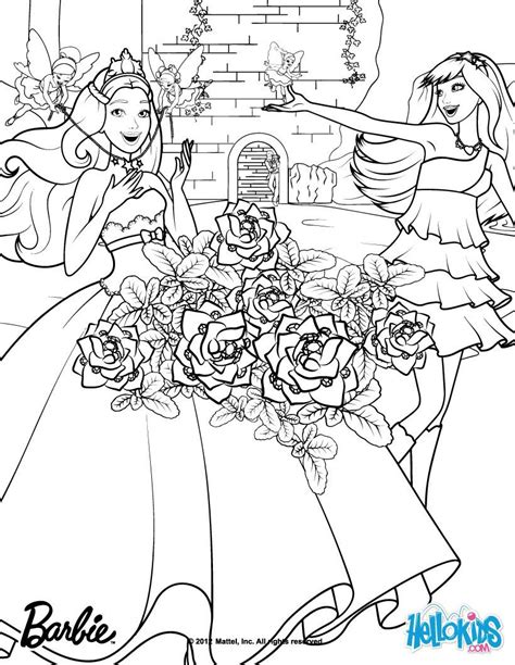 Keira And Tori Transformation Coloring Page More Barbie The Princess