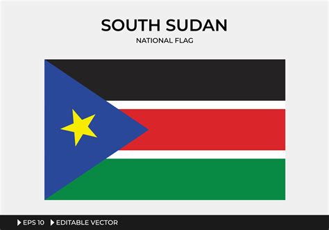 ilustração da bandeira nacional do sudão do sul 3558714 vetor no vecteezy