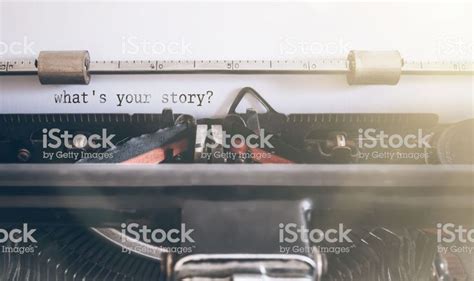 Whats Your Story Written On Vintage Manual Typewriter Stock Images