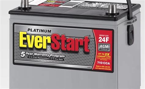 Everstart Platinum Agm Battery Group Size 24f 12 Volt 710 Cca Walmart