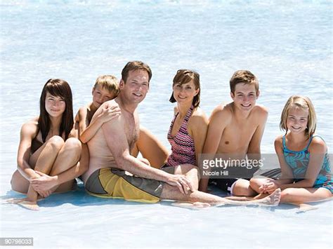 Teenage Girls In Bathing Suits With Dad Bildbanksfoton Och Bilder Getty Images