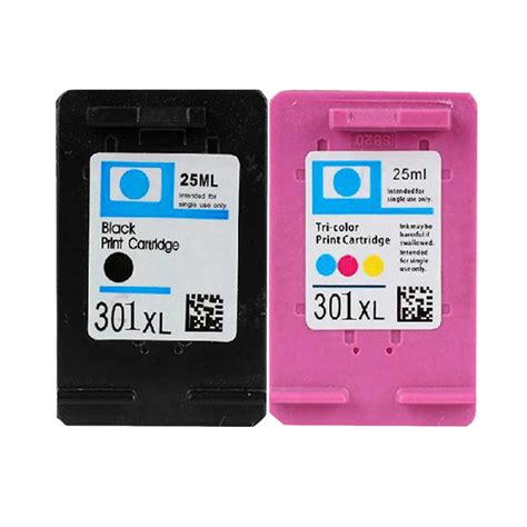 2x Hp 301 Black And Colour Ink Cartridge For Hp Envy 5530 5532 E All In