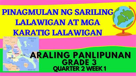 Grade Araling Panlipunan Pinagmulan Ng Sariling Lalawigan At Mga