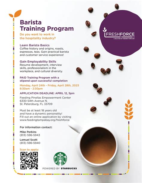 Seasonal Barista Training Program powered by Starbucks – Application