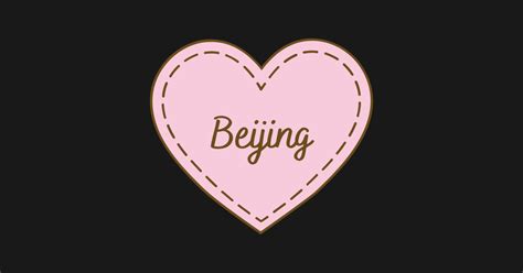 I Love Beijing Simple Heart Design Beijing Long Sleeve T Shirt