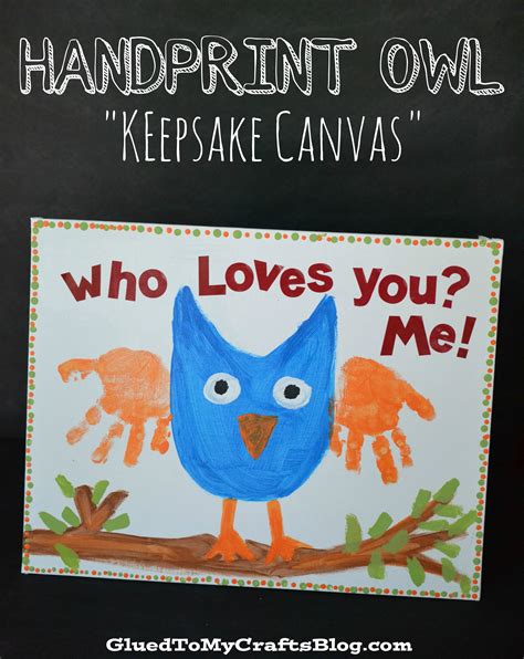 Handprint Owl Keepsake Kid Craft A Night Owl Blog