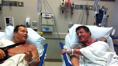 Arnold Schwarzenegger And Sylvester Stallone In Same Hospital For