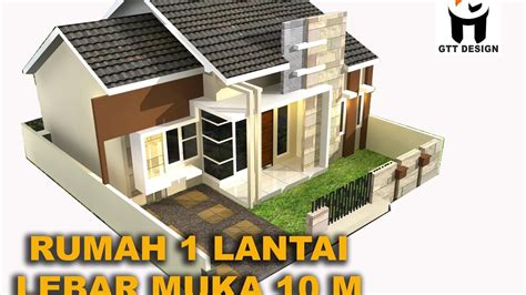 Rumah mewah minimalis 1 lantai tampak depan homkonsep sumber : Rumah 1 lantai lebar muka 10 meter - YouTube