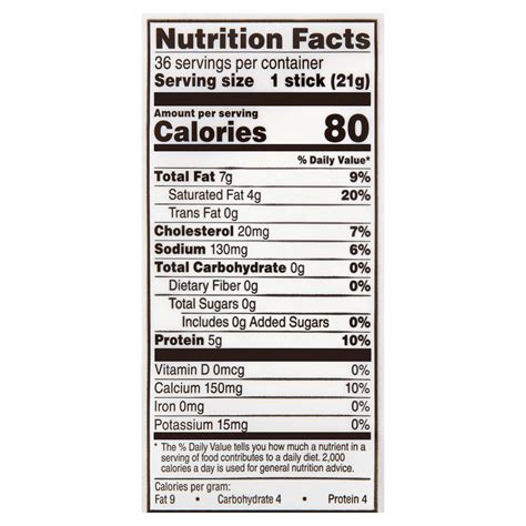 32 Cheese Stick Nutrition Label Labels Design Ideas 2020