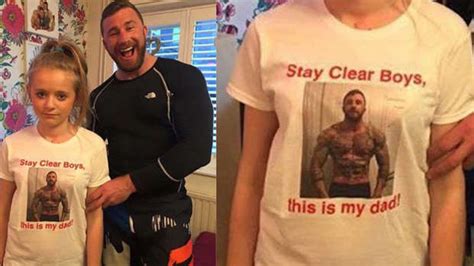 Dad Sends Daughter To School In Shirt With His Photo To Keep Boys Away