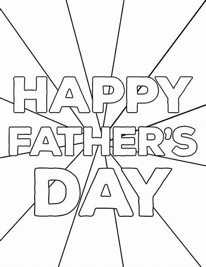 Coloring Happy Pages Printables Father Fathers Dad