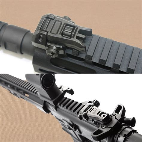 Plastic Low Profile Fixed Flip Up Folding Tactical Iron Sights Front
